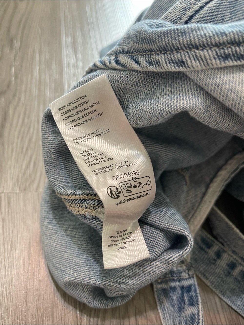 We The Free Light Blue Denim Overalls with Cream Layering Tee - Picture 10 of 11